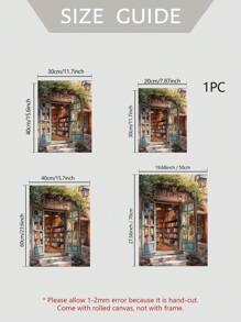 1 pieza Póster de arte botánico vibrante de la biblioteca - Sin marco, diseño art decó, orientación vertical, arte de tinta de alta calidad sobre superficie de lienzo, ideal para sala de estar, dormitorio, dormitorio, decoración interior, sin marco necesario, arte de pared fotográfico perfecto, idea de regalo única