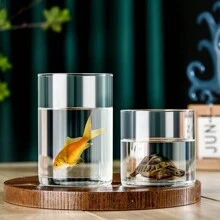 透明玻璃花瓶玻璃圆柱花瓶花卉容器，花瓶非常适合在任何空间展示鲜花 - 彩色 - 查看 2