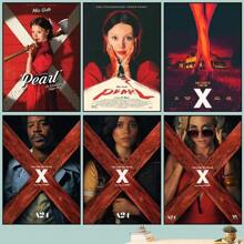 1 Tranh canvas không khung Pearl 2022, Áp phích phim kinh dị cổ điển, Trang trí tường. - Nhiều màu - Xem 2