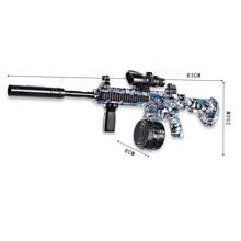 Fucile giocattolo M416, 7,4V ad alta velocità a raffica, pistola a sfera di gel M416 con spina arancione e doppio caricatore per giochi di interazione all'aperto