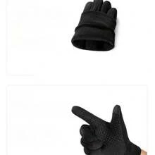 1 par de guantes térmicos de invierno para hombres y mujeres, guantes a prueba de viento y antideslizantes, guantes para pantalla táctil cálidos para exteriores, correr, ciclismo, conducir, adecuados para ciclismo, montar motocicleta y esquiar, calentadores de manos de invierno