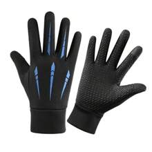 1 par de guantes térmicos de invierno para hombres y mujeres, guantes a prueba de viento y antideslizantes, guantes para pantalla táctil cálidos para exteriores, correr, ciclismo, conducir, adecuados para ciclismo, montar motocicleta y esquiar, calentadores de manos de invierno