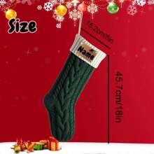 Tất Giáng sinh được cá nhân hóa, Tất Giáng sinh có tên tùy chỉnh, Tất Giáng sinh đan cho gia đình cỡ lớn có bảng tên bằng da, Hoàn hảo cho tất ngày lễ và gia đình, Hoàn hảo cho Giáng sinh bên lò sưởi - Nhiều màu - Xem 3