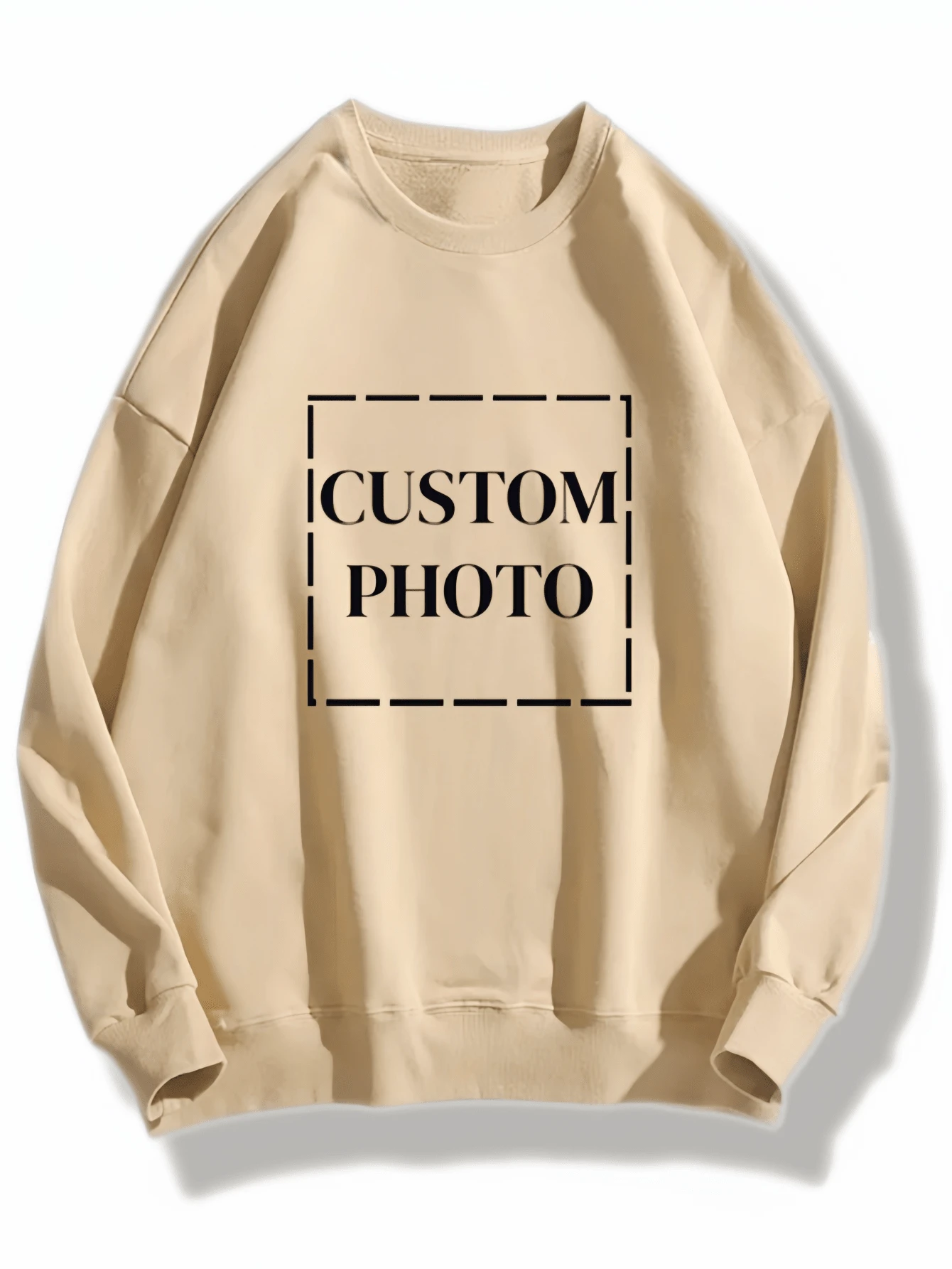 Personalisierter Foto Damen Große Größen Hoodie, Individuelle Anpassung Ihrer Bilder (Paar/Familie/Selfie/Haustier/Freund/Landschaft/Anime Fotos), Herbst Oberteil, Langärmlig, Große Größen Hoodie.