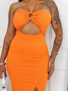 Women Dresses - 橘色 - 查看 4