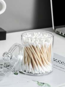 Crystal Acrylic Cotton Swab Holder With Lid - 棉花棒架 (WL-1239)(2 個) - 查看 1