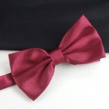 Men's Formal Tuxedo Black Bow Tie - Adjustable, Polyester, Woven For Suit Uniform