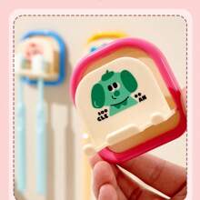 1pc 牙刷架漱口杯架壁挂式免打孔洗漱用品牙刷架浴室牙具罐架 - 彩色 - 查看 10