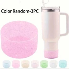 1 szt. Błyszczący silikonowy pokrowiec na buty do akcesoriów kubkowych 20-40 uncji i 12-24 uncji z 2,8-2,95-calowym antypoślizgowym dolnym zderzakiem do kubka na wodę i butelek sportowych jako prezent, antypoślizgowy pokrowiec na buty Twinkle Cup, dekoracja świąteczna