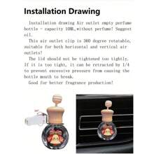 Cartoon Christmas Car Air Vent Fragrance Essential Oil Bottle, Empty Bottle, Car Decor, Merry Christmas Home Decor Christmas Decorations Room Decor, Christmas Gifts