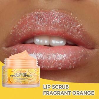 50g Exfoliante labial naranja - Exfoliante y tratamiento hidratante 2 en 1 para labios agrietados, secos y con descamación