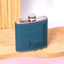 Personalized Leather Flask, Bridesmaid Flask, Engraved Flask, Hip Flask, Custom Flask, Monogrammed Flask, Flask For Bridesmaids, Brides Flask, Christmas Gifts, Birthday Gifts, Party, Birthday Decoration, Multi-Functional, Adjustable, Anti-Mold, Ornamental, Reusable, Cute, Stylish, Adorable, High-Quality, Colorful, Custom, Unique, Personalized, Ideal Gifts For Him, For Anniversaries, For Birthdays, For Housewarming, For Graduation, Kitchen, Dining Room, Bedroom, Office, Living Room, Home, Garden, Tea Room, Delicate Romance - Multicolor - View 7