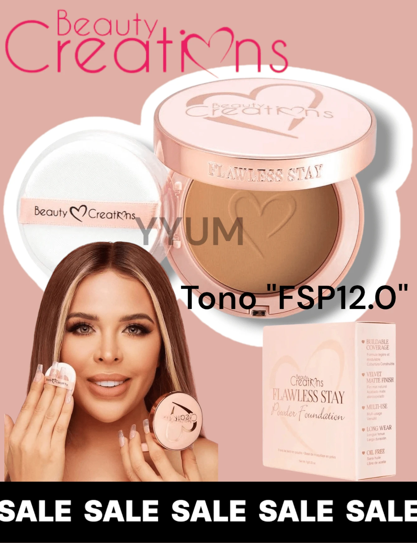 FLAWLESS STAY POWDER FOUNDATION BEAUTY CREATIONS - TONO .FSP12 - View 1