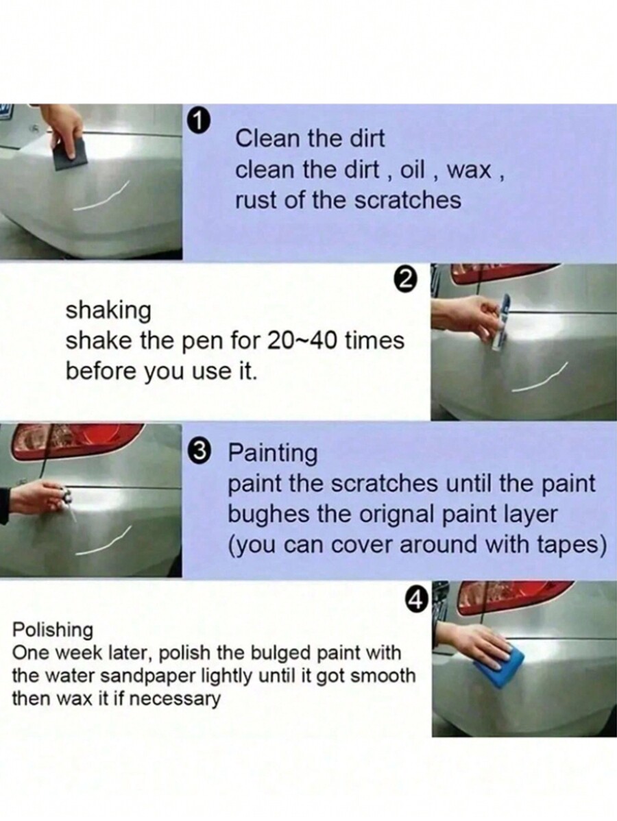 Car Paint Repair Pen, Quick Touch Up Paint Scratch Remover, Car Beauty