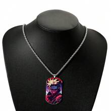 1pc Fashionable Hot-Blooded Cartoon Anime Naruto, Hatake Kakashi, Uzumaki Naruto Personalized Stainless Steel Pendant Necklace - Personalized Fashion Necklace - View 3