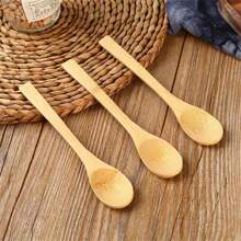 Wooden Spoons, Long Handle Soup Spoon For Eating, Drinking Soup, Household Wooden Kitchenware Honey Spoon, Small Honey Spoon, Honey Dipper, Long Handle Spoon, Small Bamboo Spoon, Jam Spoon, Dessert Spoon, Coffee Stirring Spoon