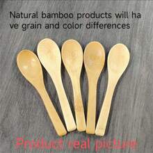 Wooden Spoons, Long Handle Soup Spoon For Eating, Drinking Soup, Household Wooden Kitchenware Honey Spoon, Small Honey Spoon, Honey Dipper, Long Handle Spoon, Small Bamboo Spoon, Jam Spoon, Dessert Spoon, Coffee Stirring Spoon