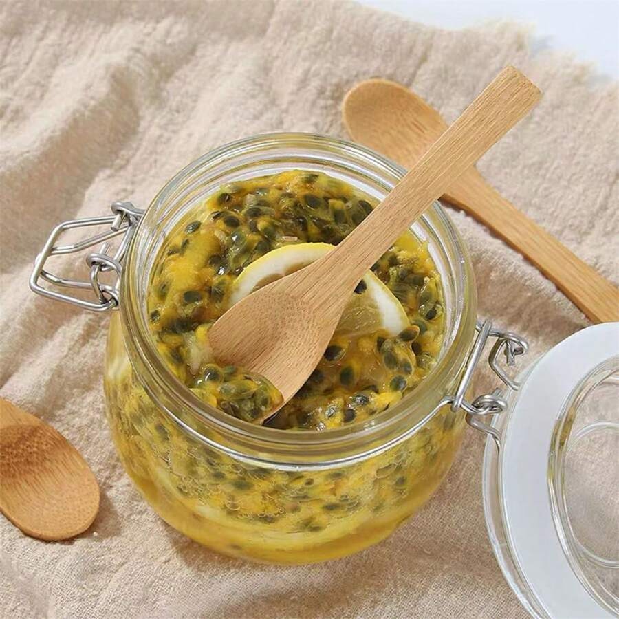 Wooden Spoons, Long Handle Soup Spoon For Eating, Drinking Soup, Household Wooden Kitchenware Honey Spoon, Small Honey Spoon, Honey Dipper, Long Handle Spoon, Small Bamboo Spoon, Jam Spoon, Dessert Spoon, Coffee Stirring Spoon