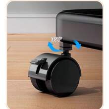 Höhenverstellbares Küchenlagerregal, multifunktionaler Boden-Topf-Pfannenhalter mit Gemüsekorb & Rädern