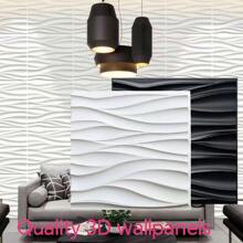 1/10 / 20 / 33 sztuk 3D Paneli Ściennych Wykonanych Z Materiału PVC. Należy Do Dekoracji Ściennych W Wystroju Domu, Szczególnie Do Dekoracji Pokoju. Dekoracja Łazienki. Dekoracja Sypialni. Dekoracja Salonu; Rozmiar Panelu Ściennego: 30 X30 CM Kolor: Biały/Czarny