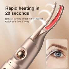 热销二合一加热睫毛夹、快速眉毛修剪器 - USB 充电、无痛眉毛塑形、快速加热迷人眼妆 - 彩色 - 查看 7