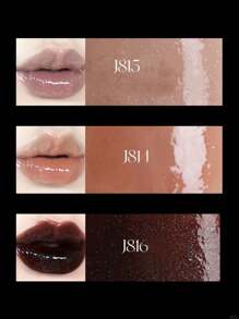 GIRLCULT Unreal Lip Gloss J815 Clear Shimmer, Lipstick, Diamond Shiny Glitter Lip Gloss, Natural Color, Plumping, Lasting, High Shine Moisturizing, Sparkly Chameleon Shimmery Finish, Long Wears,MLBB,GIFT - J815 Clear Shimmer - 查看 4