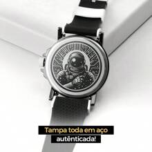 Since84 Black Piano Stainless Steel Analog Watch + Sunglasses With Sun Protection Lenses + Grumet Stainless Steel Thick Men's Chain And Bracelet Set Special Gift - màu đen - Xem 5