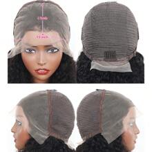 Tóc giả phía trước Bob trong suốt sóng sâu ren phía trước 13X4 Tóc giả ren Bob sóng sâu được nhổ sẵn Tóc giả bằng tóc thật nguyên chất của Brazil dành cho phụ nữ Màu tự nhiên Mật độ 180% 12 inch - Tự nhiên & Đen - Xem 4