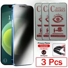 3Pcs Matte Ceramic Privacy Film Screen Protector Compatible With IPhone 16 15 14 11 13 12 Pro Max XS X XR 16 15 14 Plus 12 13 Mini Film Full Cover Screen Protector Not Tempered Glass - Clear - View 11