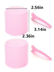 Jumbo Hair Curlers Rollers 2.56in 12pcs/Set Self-Grip Rollers Kit With 6Rollers And 6Clips, Salon Quality Curlers For Diy Hairstyling, Heatless Rollers ,Hair Rollers,Heatless Curls,Hair Curler,Hair Products And Accessories For Barber Salon Beauty Travel Essentials,Back To School,Travel Holiday Essentials,Hair Accessories For Women