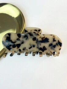 2024 新款醋酸纤维简约发夹，甜美时尚高端猎豹印花图案发夹，适合长发学生发夹发夹发夹发夹发夹，爪夹秋冬发饰女士度假装女士 - 彩色 - 查看 10