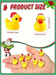 10 件口袋圣诞鸭子拥抱卡 - 励志迷你树脂小雕像，非常适合问候和礼物，适合家人、朋友、同事 - 独特的感谢卡和生日卡 - 彩色 - 查看 5