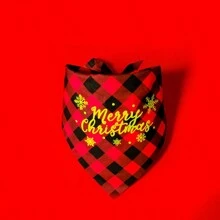 1st Kerstmis Huisdier Driehoekige Sjaal, Honden Bandana, Kerstman & Letter Grafische Slabbetjes Voor Kleine, Middelgrote & Grote Honden, Feestdecoratie