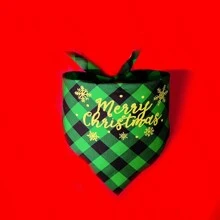 1st Kerstmis Huisdier Driehoekige Sjaal, Honden Bandana, Kerstman & Letter Grafische Slabbetjes Voor Kleine, Middelgrote & Grote Honden, Feestdecoratie