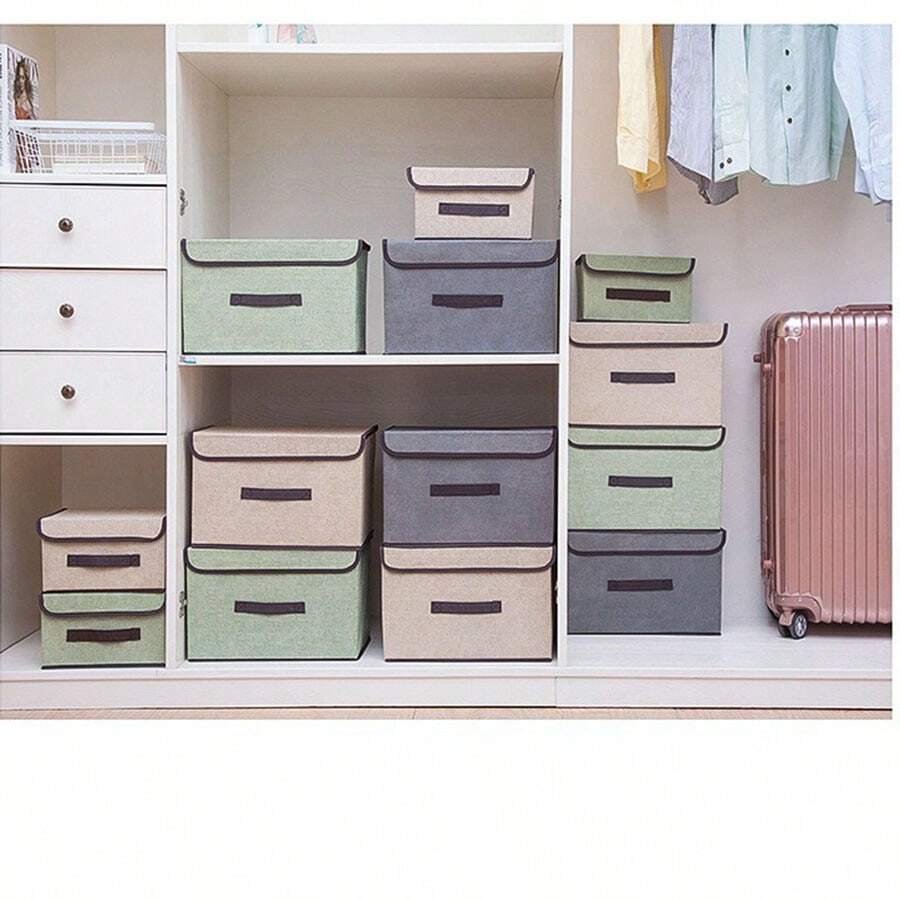 1 hộp đựng đồ gấp không dệt, để đựng quần áo, hộp đựng quần áo vải gia dụng, hộp đựng đồ chơi trẻ em tình yêu Valentine - Nhiều màu - Xem 1