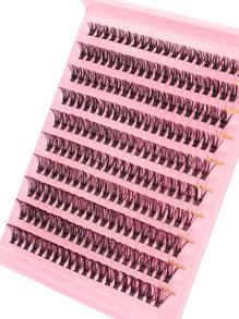 200PCS Individual Lash Clusters Large Capacity 10D 20D 30D 40D 50D D Curl 10-16mm DIY Lash Clusters Natural Look&Extra Thick&Wispy&Ultra Soft&Super Light Reusable Individual Segmented False Eyelashes Eyelash Extension Kit With Makeup Tools Beginner Use At Home Or For Daily Life&Wedding&Dating&Party&Music - D - View 5