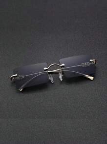 3 chiếc kính thời trang nam gọng nhỏ hình bầu dục, thường ngày cho mọi mùa - màu xám vàng - Xem 6