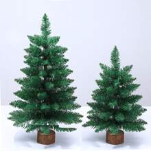 1pc Christmas Mini Small Pointed Christmas Tree Window Tabletop Ornaments Decorations (If Branches Fall Off During Transportation, Please Insert Them Back In; This Will Not Affect Product Quality.) - Multicolor - View 1
