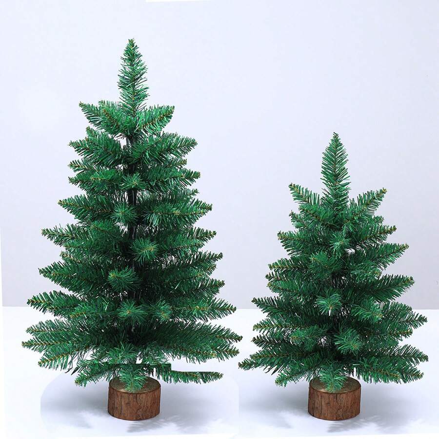 1pc Christmas Mini Small Pointed Christmas Tree Window Tabletop Ornaments Decorations (If Branches Fall Off During Transportation, Please Insert Them Back In; This Will Not Affect Product Quality.) - Multicolor - View 1