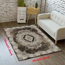 1pc Bohemian Style Floral Patterned Carpet - Fade-Resistant, Soft Flannel Bathroom Mat, Home Decor Home Decor Floor Mats Carpets Home Bathroom Decor Bath Rug Outdoor Rug Door Mat Fall Decor Bathroom Accessories Back To School Entryway Decor - Brown - View 12