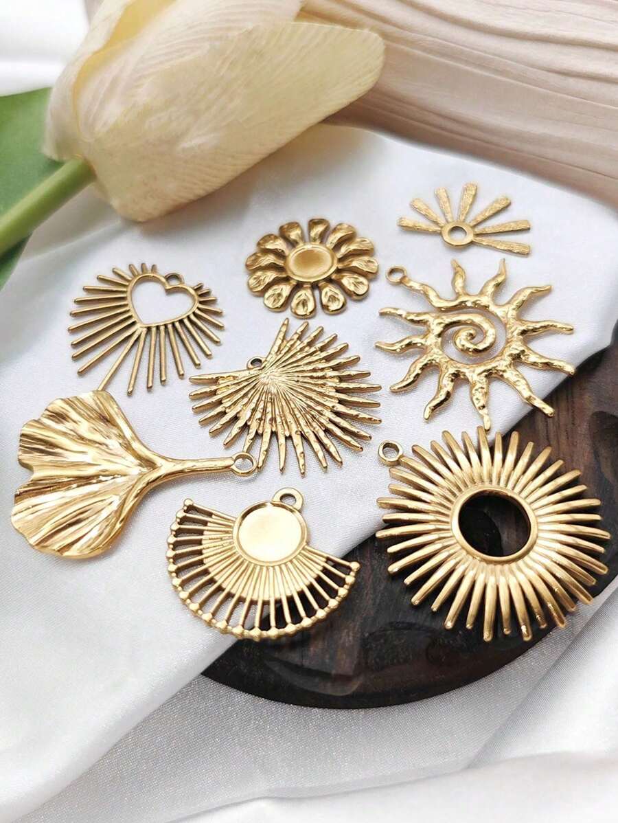 1pc Stainless Steel INS Style Classic Chic Versatile Hollow Pendant, DIY Jewelry Accessory - Hip Hop - View 1