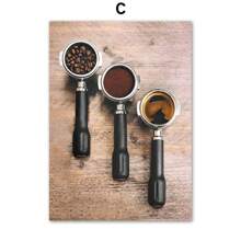 1pc Bánh Macaron Hạt Cà Phê Tranh Canvas Croissan Poster & Tranh In Bắc Âu Treo Tường Trang Trí Cửa Hàng Tráng Miệng Nhà Bếp Không Có Khung - Nhiều màu - Xem 10