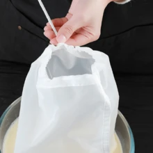 1 túi lọc lưới mịn bền và dễ vệ sinh lớn cho sữa đậu nành, sữa hạt, trà, cà phê và sữa chua - Túi lọc có thể tái sử dụng với nhiều lợi ích - trắng - Xem 7