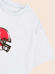 Retro Style Streetwear Cotton T-Shirt Text Pattern Women T-Shirt Comfortable Stylish Summer - trắng - Xem 4