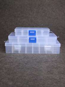 1入組15格漆封印章頭收納盒（不包括封印章頭），透明塑料首飾收納盒，帶網格和蓋子，大容量，方便攜帶和存儲 - 無色 - 查看 8