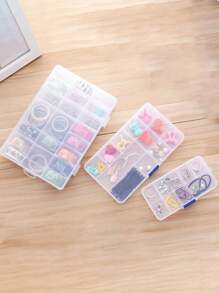 1入組15格漆封印章頭收納盒（不包括封印章頭），透明塑料首飾收納盒，帶網格和蓋子，大容量，方便攜帶和存儲 - 無色 - 查看 7