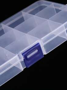 1入組15格漆封印章頭收納盒（不包括封印章頭），透明塑料首飾收納盒，帶網格和蓋子，大容量，方便攜帶和存儲 - 無色 - 查看 3