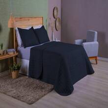 Athenas Double-Sided Bedspread Kit 400 Thread Count Queen Size 3 Pieces - màu đen - Xem 1