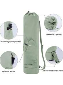 瑜伽垫包，带水壶袋、湿巾袋和可调节绳索，多功能瑜伽垫收纳包，运动健身包 - 女士礼物 - 彩色 - 查看 4