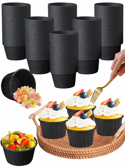 50pcs Paper Baking Cups, Oven & Microwave Friendly Cupcake Liners